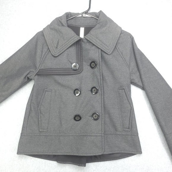 Lululemon Jacket Womens Size 6 CoCo Gray Double Breasted  Pea‎ Coat - Picture 2 of 16